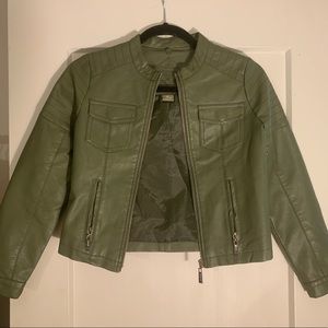 Jou Jou Kids Vegan Moto Jacket Size M (missing hoodie)